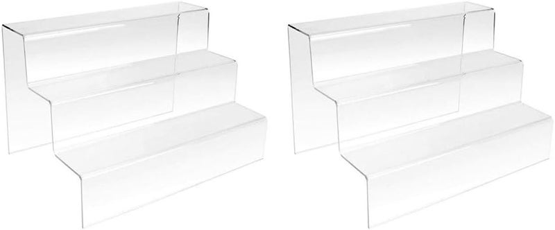 TPGP Display4top 3 Step Acrylic Display Stand Counter Retail Riser Plinth, 2 Pack (200 x 200 x 200mm) - Image 1