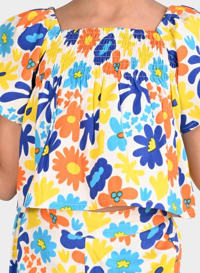 Bonkids Girl's Multicolour 100% Cotton Printed Regular Fit Clothing Set - Image 2