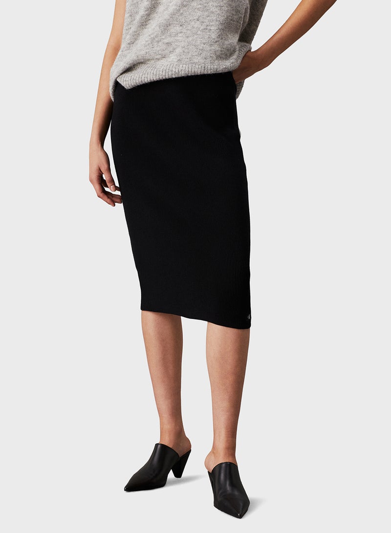 Calvin Klein Jeans Woven Label Sweater Skirt - Image 1