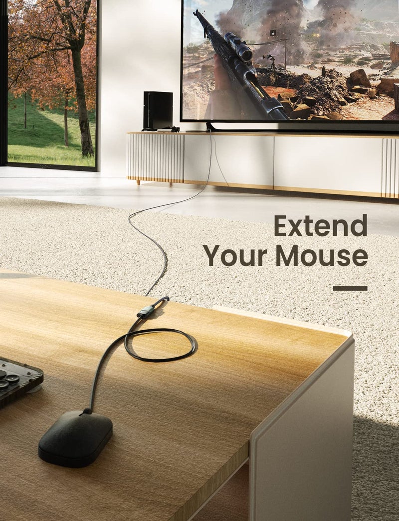 AINOPE USB Extension Cable,USB Extender,USB 3.0 Extension Cable, Male to Female Cord High Data Transfer Compatible with Webcam,USBKeyboard,Flash Drive,Hard Drive,Printer,20FT,Grey - Image 5