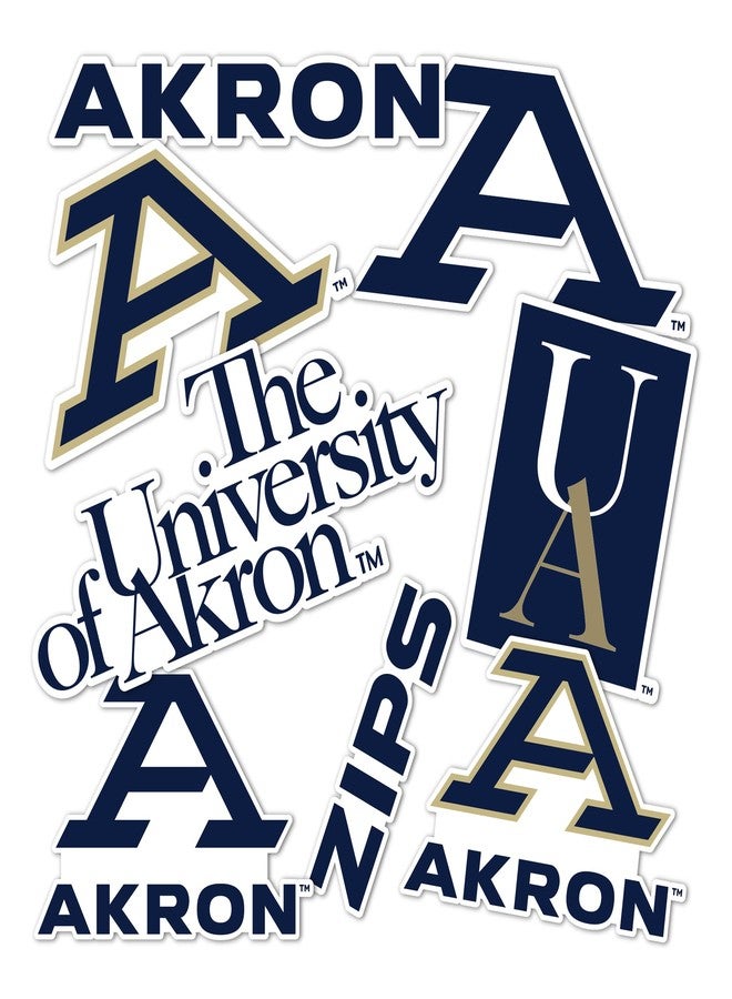 Desert Cactus The University of Akron Sticker Zips UA Vinyl Decals Laptop Water Bottle Car Scrapbook Sheet T2 (Type 2) - Image 1