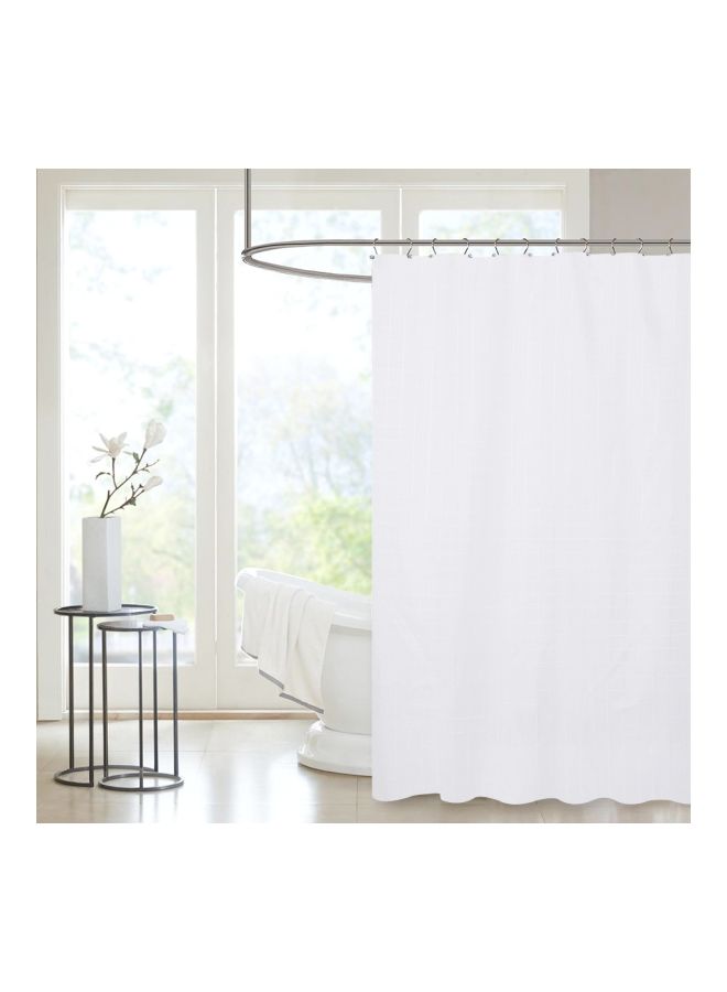 NIBEMINENT Waterproof Shower Curtain White 72x72inch - Image 1