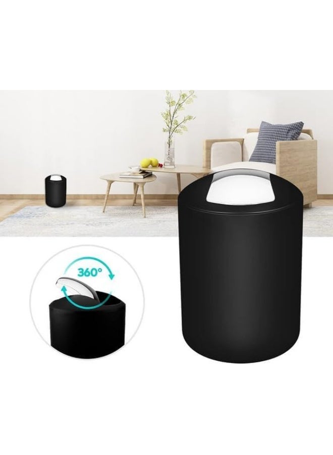 Bathroom Accessory Set, 6 Pieces, Black Plastic - Image 3