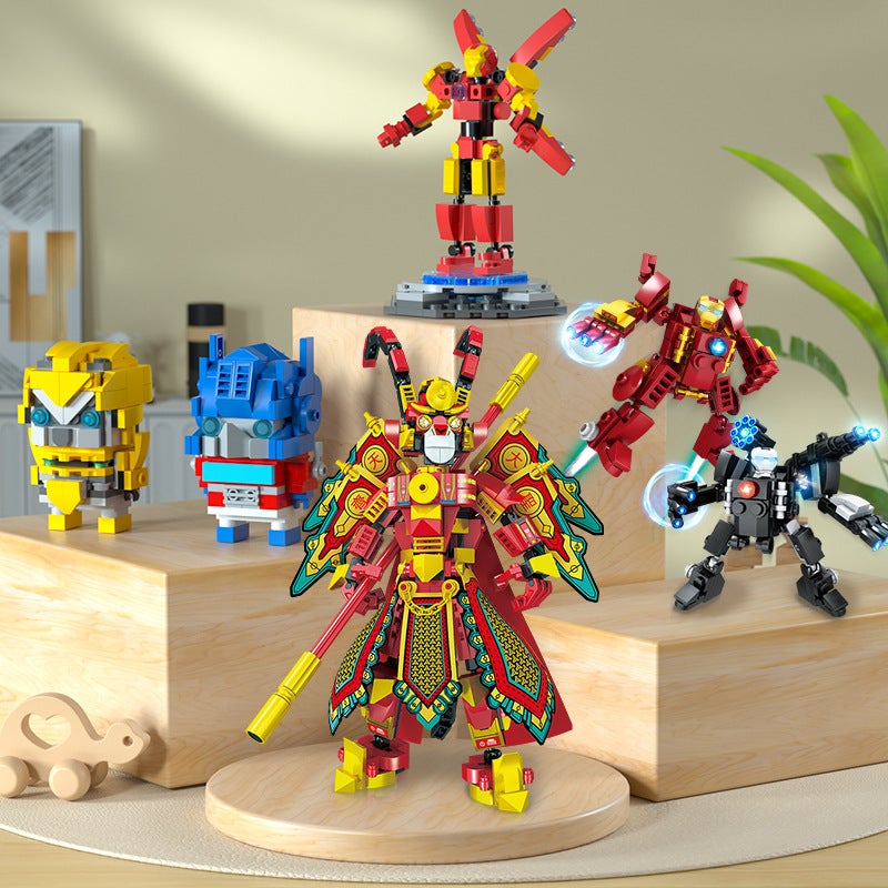 Popular toy building blocks, wholesale boxed children's educational and brain-stimulating small particle building blocks, suitable for night market  stalls.