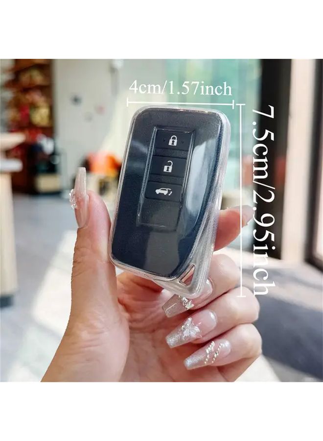 Transparent Car Key Case Cover With Rope Buckle For Lexus Models 2013 2021 - Image 2