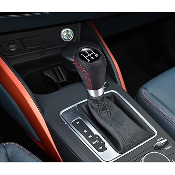 rayihni 5Speed Leather Gear Shifter Knob with 3 Adapters of Manual Gear Shift Knob Compatible with Manual Car Manual Transmission - Image 4