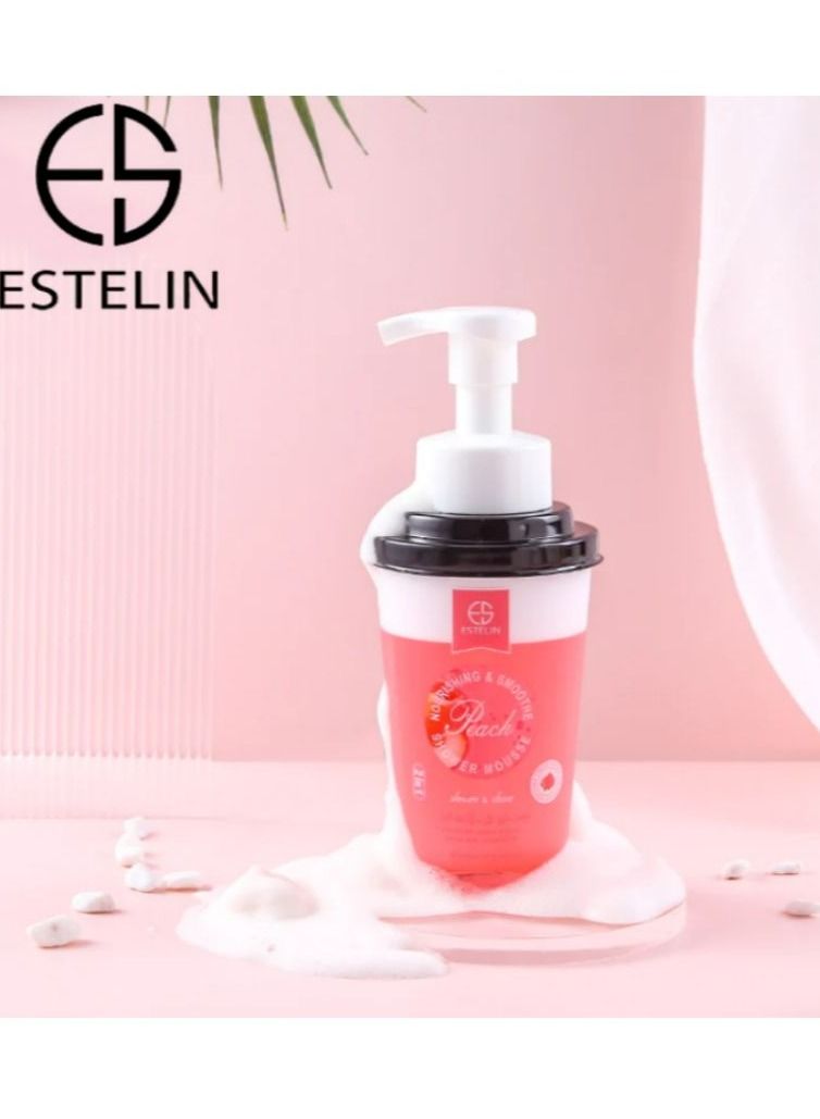 Estelin Nourishing & Smooth Peach Shower Mousse 370 ML - Image 1