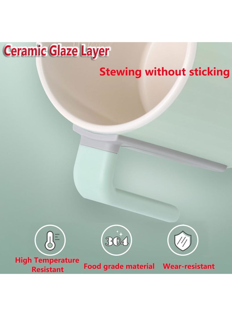 SOLARAE كوب ذكي للتحكم في درجة الحرارة، 450 مل ضبط درجة الحرارة والوقت، كوب طهي كهربائي صغير، لتسخين القهوة، المشروبات، الحليب، الشاي، الأخضر - Image 4