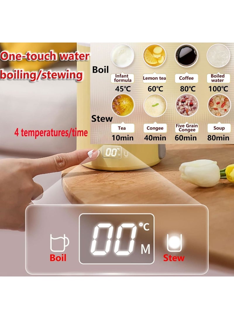 SOLARAE كوب ذكي للتحكم في درجة الحرارة، 450 مل ضبط درجة الحرارة والوقت، كوب طهي كهربائي صغير، لتسخين القهوة، المشروبات، الحليب، الشاي، الأخضر - Image 2