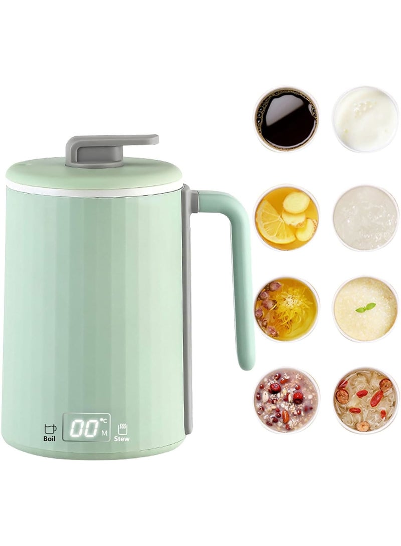 SOLARAE كوب ذكي للتحكم في درجة الحرارة، 450 مل ضبط درجة الحرارة والوقت، كوب طهي كهربائي صغير، لتسخين القهوة، المشروبات، الحليب، الشاي، الأخضر - Image 1