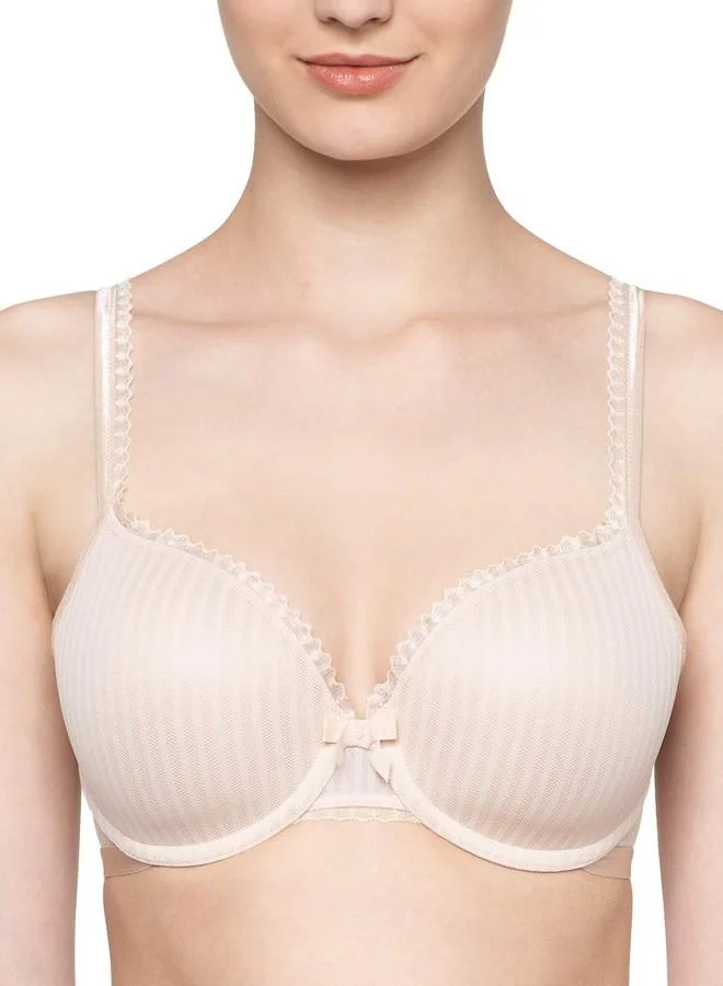 ترايامف Triumph International Women's Padded | Underwired | Beauty-Full Idol 34C Nude Beige | T-Shirt Bra with Adjustable Straps | Pack of 1