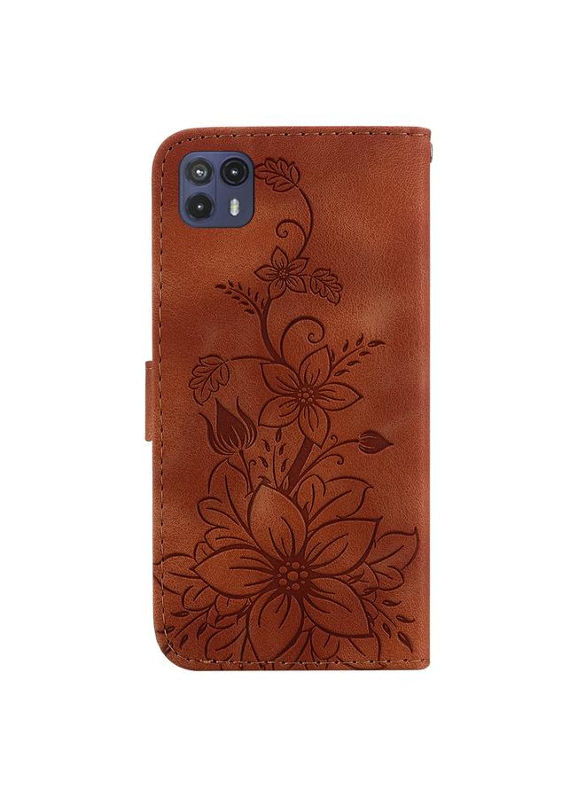 S-TOP Case For Motorola Moto G50 5G Lily Embossed Leather Phone Case - Image 3
