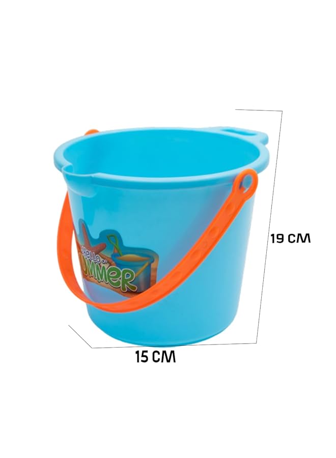 IToys Beach Toy Set 16 Pieces Bucket Shovel Moulds Truck Assorted Colours - Image 4