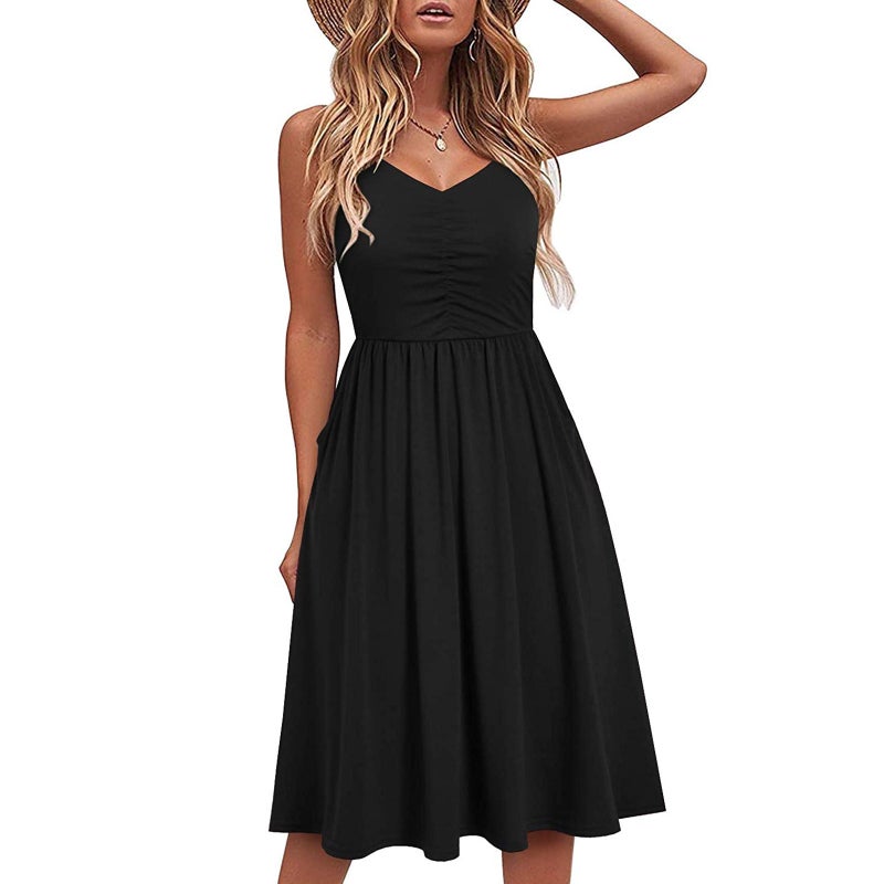 Printed Strap Dress - Image 5