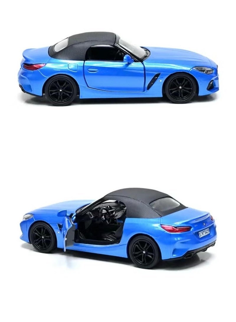 كين سمارت سيارة لعبة بي إم دبليو Z4 قابلة للتحويل مصنوعة من سبيكة معدنية مصبوبة بمقياس 1:34، قابلة للفتح والسحب للخلف، لون أزرق - Image 2