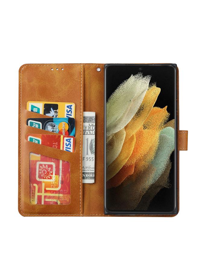 اس-توب جراب لهاتف Samsung Galaxy S22 Ultra 5G مصنوع من جلد العجل قابل للطي مرتين - Image 5