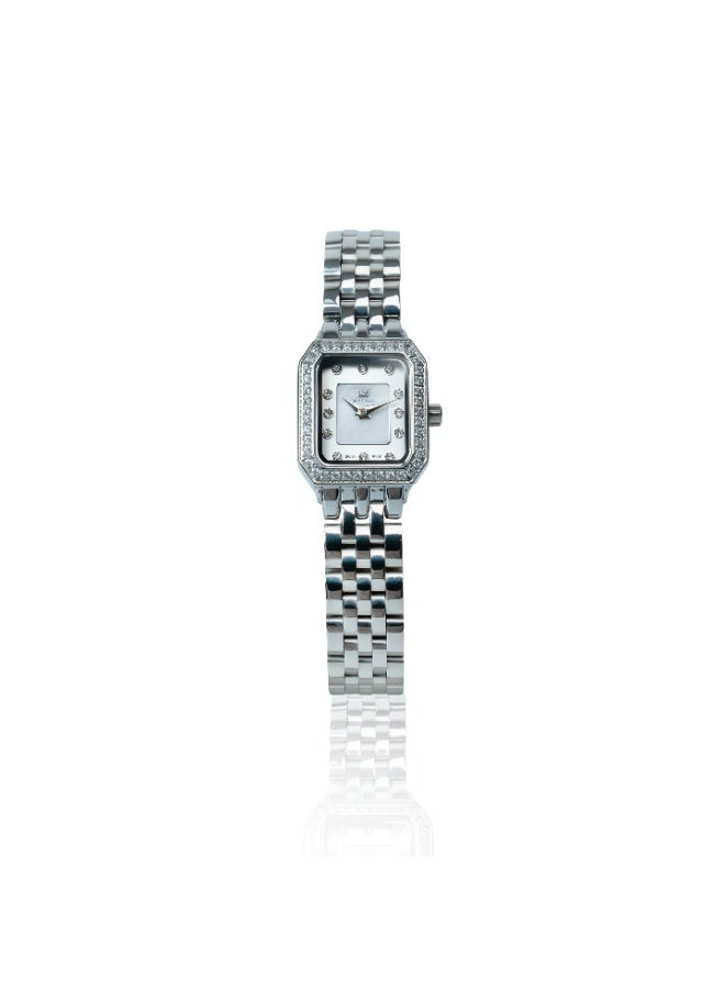IMPERIAL Women's IPS Stainless Steel Watch, Silver & White MOP Dial, Y121 Movement, Butterfly Clasp, 3ATM Watch for Women | IMP.GZ8692L8986 - Image 1