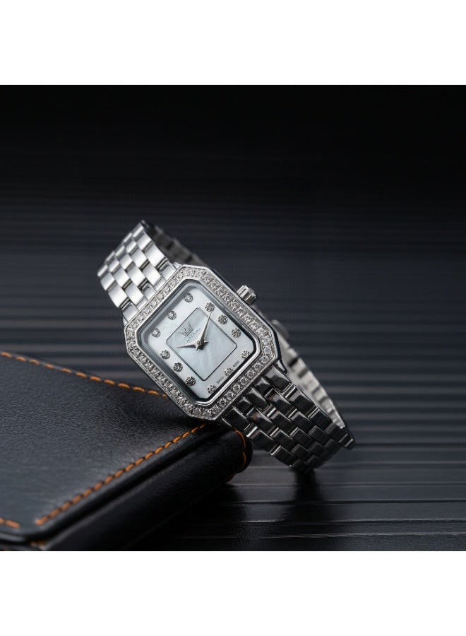 IMPERIAL Women's IPS Stainless Steel Watch, Silver & White MOP Dial, Y121 Movement, Butterfly Clasp, 3ATM Watch for Women | IMP.GZ8692L8986 - Image 2