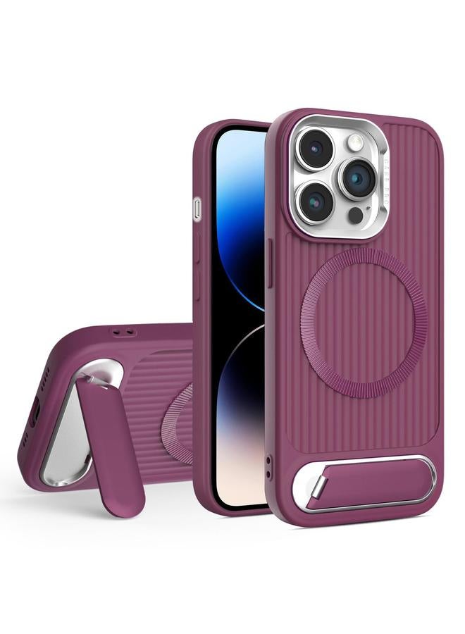 اس-توب جراب لهاتف iPhone 14 Pro Max بخطوط عمودية وحامل مسطح غير مرئي من MagSafe - Image 1