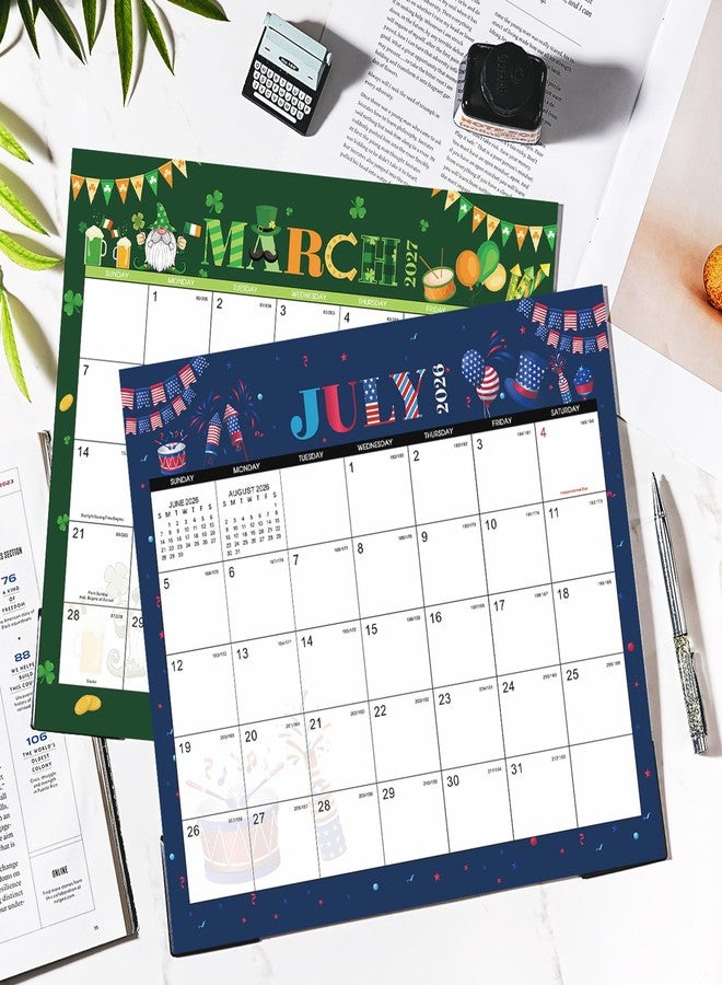 Coboll 2026-2027 Magnetic Calendar - Magnetic Calendar for Refrigerator from Jul.2026 - Dec.2027, 11.2"x13'', 2026-2027 Calendars 18 Months, Tear-off Pad, Large Blocks, Perfect for Refrigerator - Festival Theme - Image 2