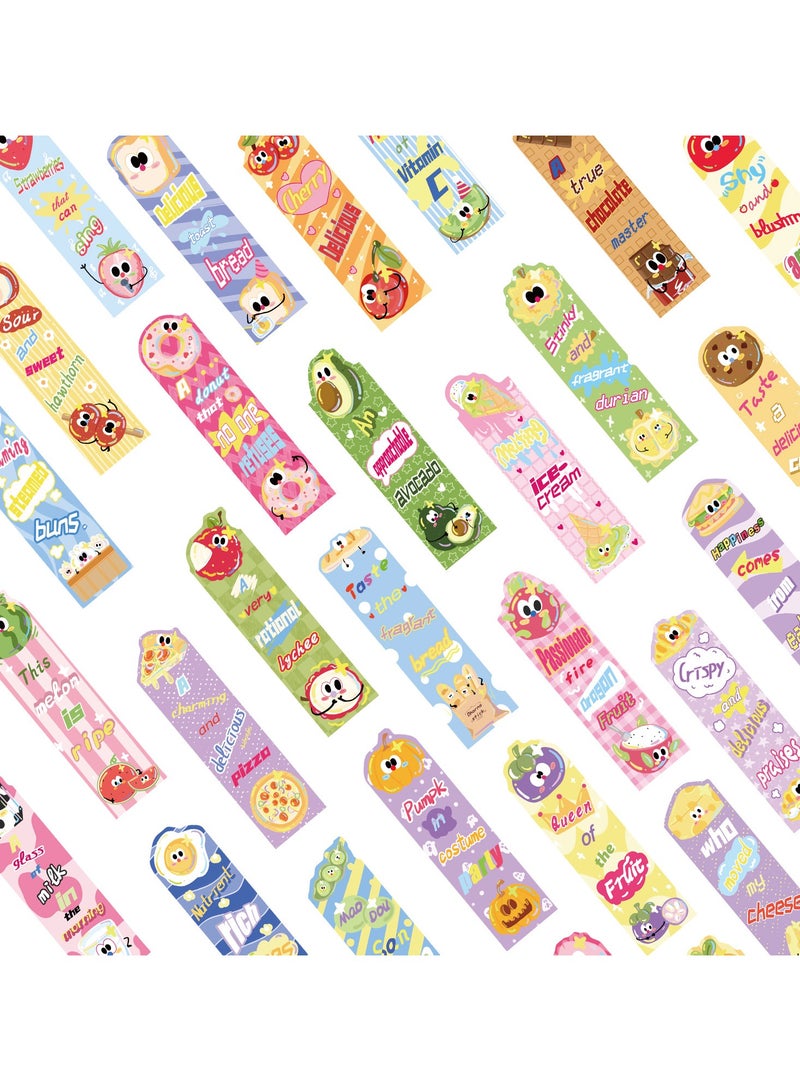 Generic 30Pcs Scented Bookmarks Cute Bookmarks for Kids Fruit Food Scented Fun Bookmarks Assorted Scented Bookmarks for Students, Teens, Food Lovers, 30 Styles - Image 2