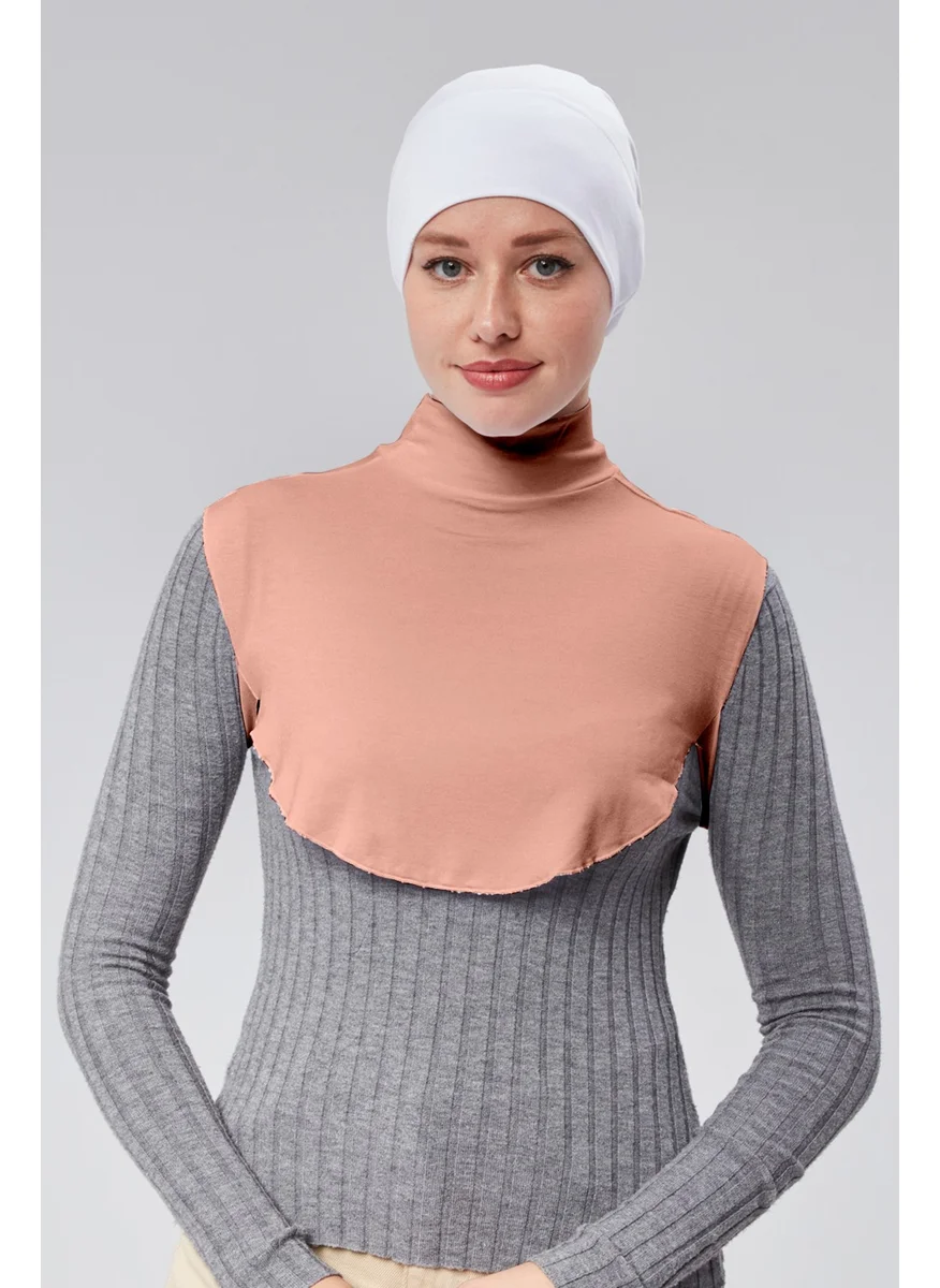 Sonbahar Moda Autumn Fashion Hijab Half Turtleneck Bagel Neck Collar Combed Cotton Solid Color