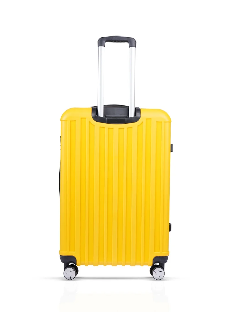 MNUK Viator Set of 2 Luggage | Hard-side Smooth and comfortable Luggage Trolley with TSA Lock | PP Material | Double 360° 4 Wheeler| Cabin, Large| Yellow