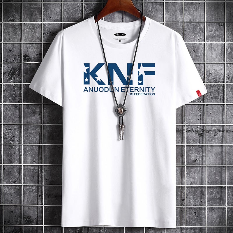 Quick Hand Short Sleeve T-shirt Men's Summer New Korean Style Wholesale T-shirt Men's Round Neck Loose Half Sleeve Men's Clothes Trendy - Image 1