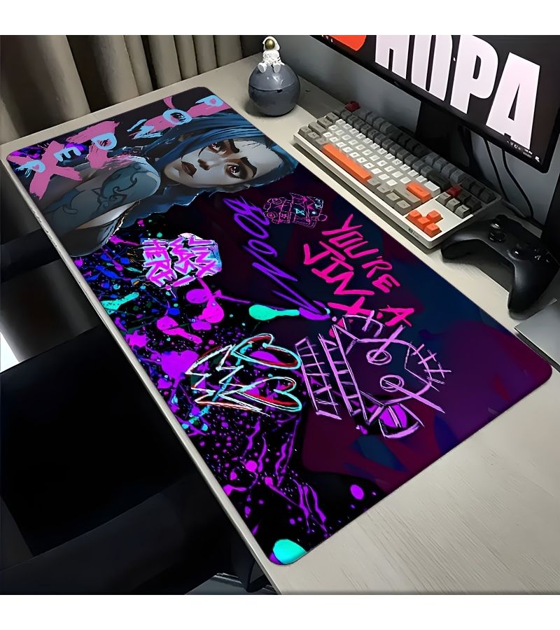 Large Non-Slip Rubber Gaming Mouse Pad 11.8x31.5 Inch with Colorful Anime Artwork Desk Mat For Esports Gifts And Desktop Study - Image 1