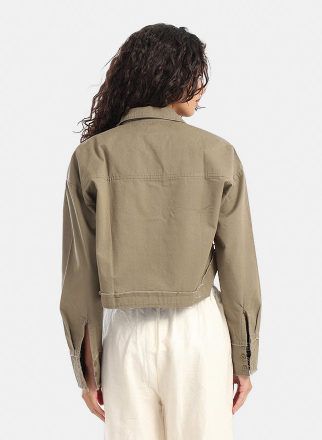 Carina Cropped Shirt with Side Print - Image 3