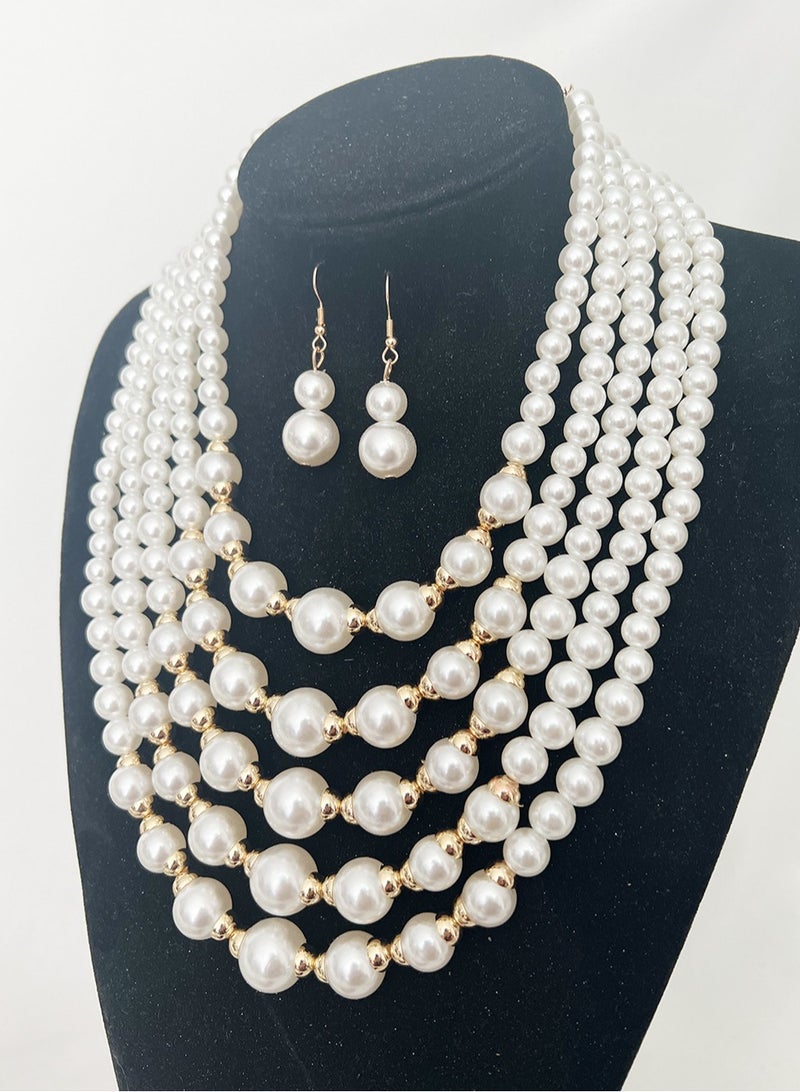 Mark Fairwhale High End Temperament Versatile Pearl Necklace 