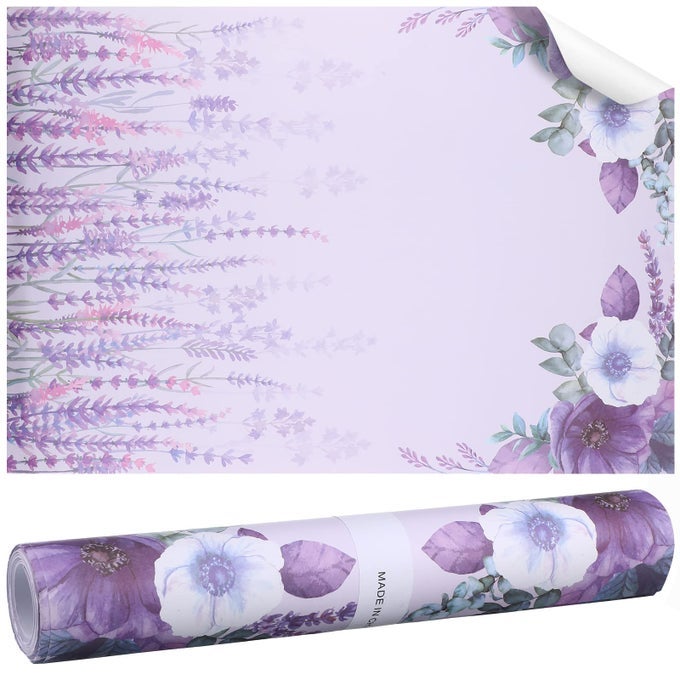 12 SHEETS DRAWER LINERS FOR DRESSER SCENTED DRAWER PAPER LINER NONADHESIVE FRAGRANT LINERS 157 X 228 IN FOR DRESSER CLOSET SHELVES KITCHEN CABINET SHELF BEDROOMFRESH LAVENDER