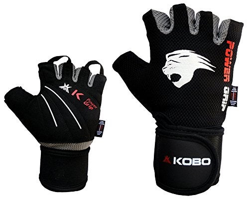 Kobo Weight Lifting Fitness Gym Gloves with Wrist Support (Small) - Image 5