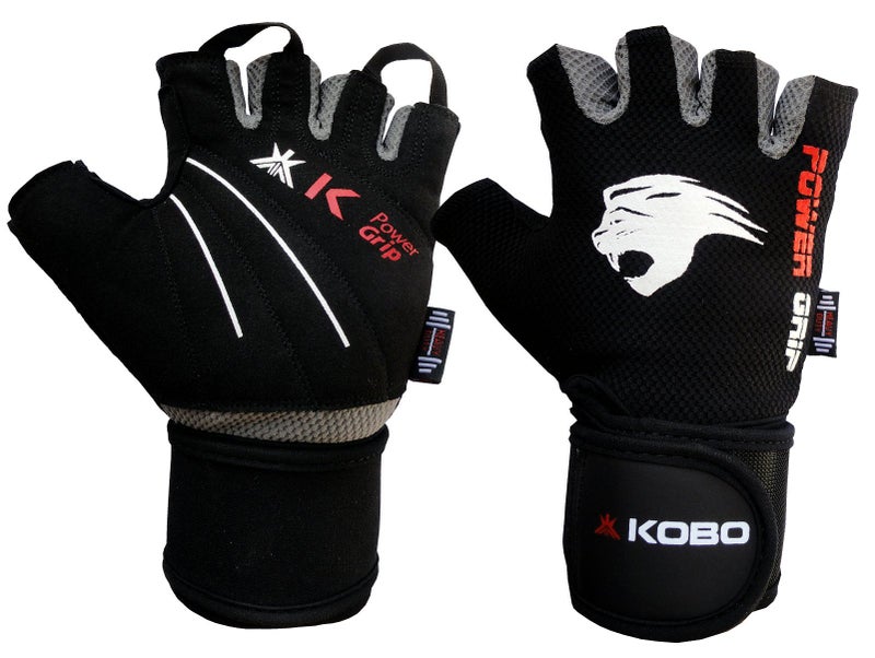 Kobo Weight Lifting Fitness Gym Gloves with Wrist Support (Small) - Image 1