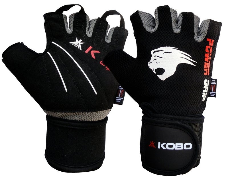 Kobo Weight Lifting Fitness Gym Gloves with Wrist Support (Small) - Image 2