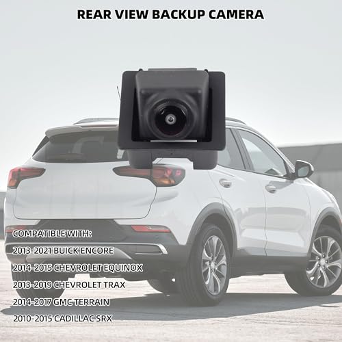 Dasbecan Rear View Backup Camera Compatible with Cadillac SRX 2010-2015 GMC Terrain 2014-2017 Chevrolet Equinox 2014-2015 Trax 2013-2019 Buick Encore 2013-2021 Park Assist Camera 22868129 23205689 - Image 2