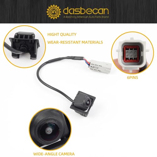 Dasbecan Rear View Backup Camera Compatible with Cadillac SRX 2010-2015 GMC Terrain 2014-2017 Chevrolet Equinox 2014-2015 Trax 2013-2019 Buick Encore 2013-2021 Park Assist Camera 22868129 23205689 - Image 3