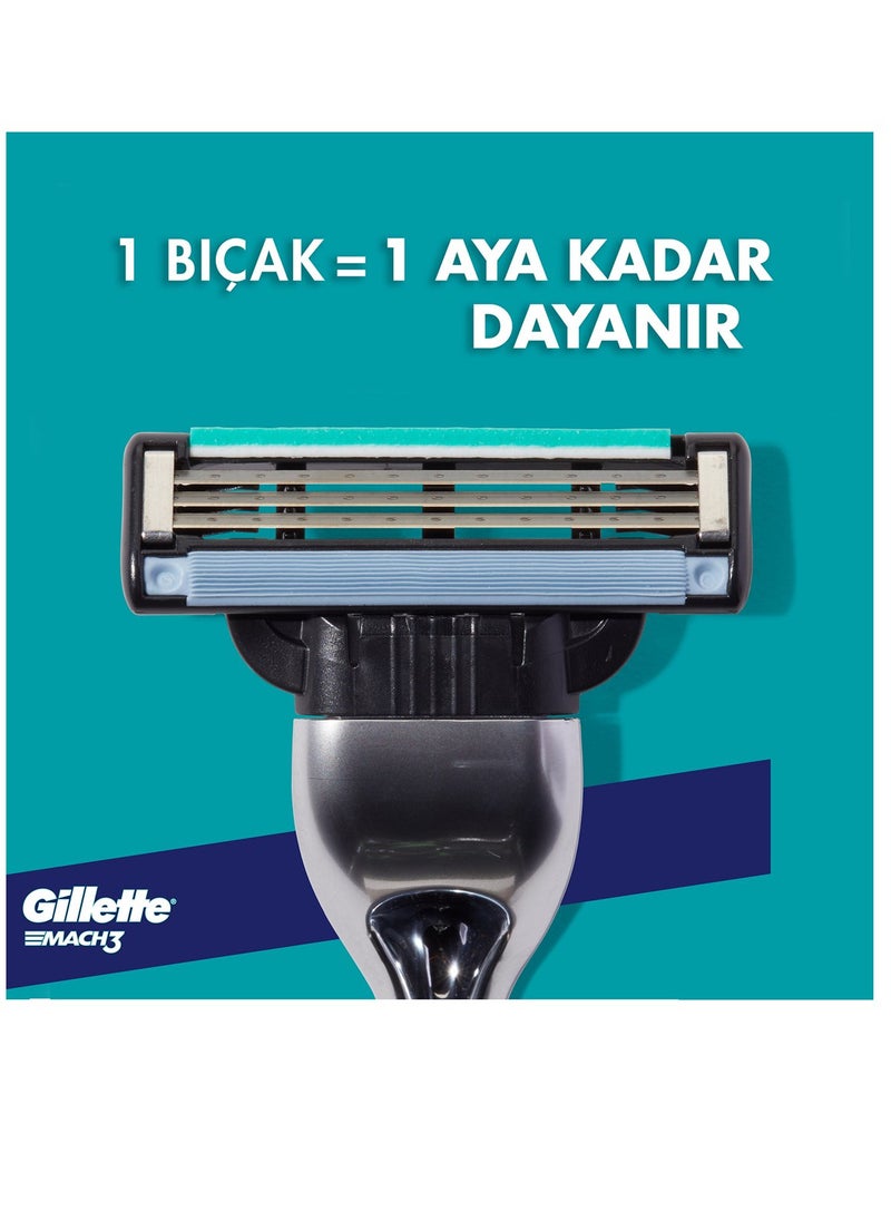Gillette - Gillette Mach3 Men's Razor Handle and 2 Blade Refills - Image 1