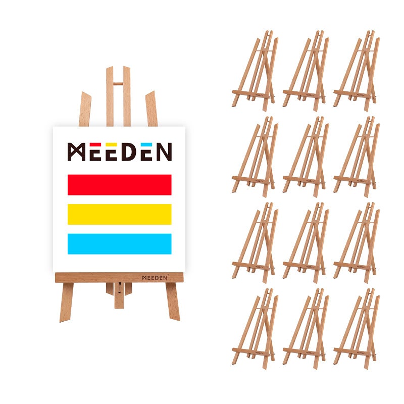 MEEDEN MEEDEN 20 Inch Tabletop Easel 12 Pack Beech Wood Easel for Painting  Display Table Top Easel Canvas Stand for Painting Sign