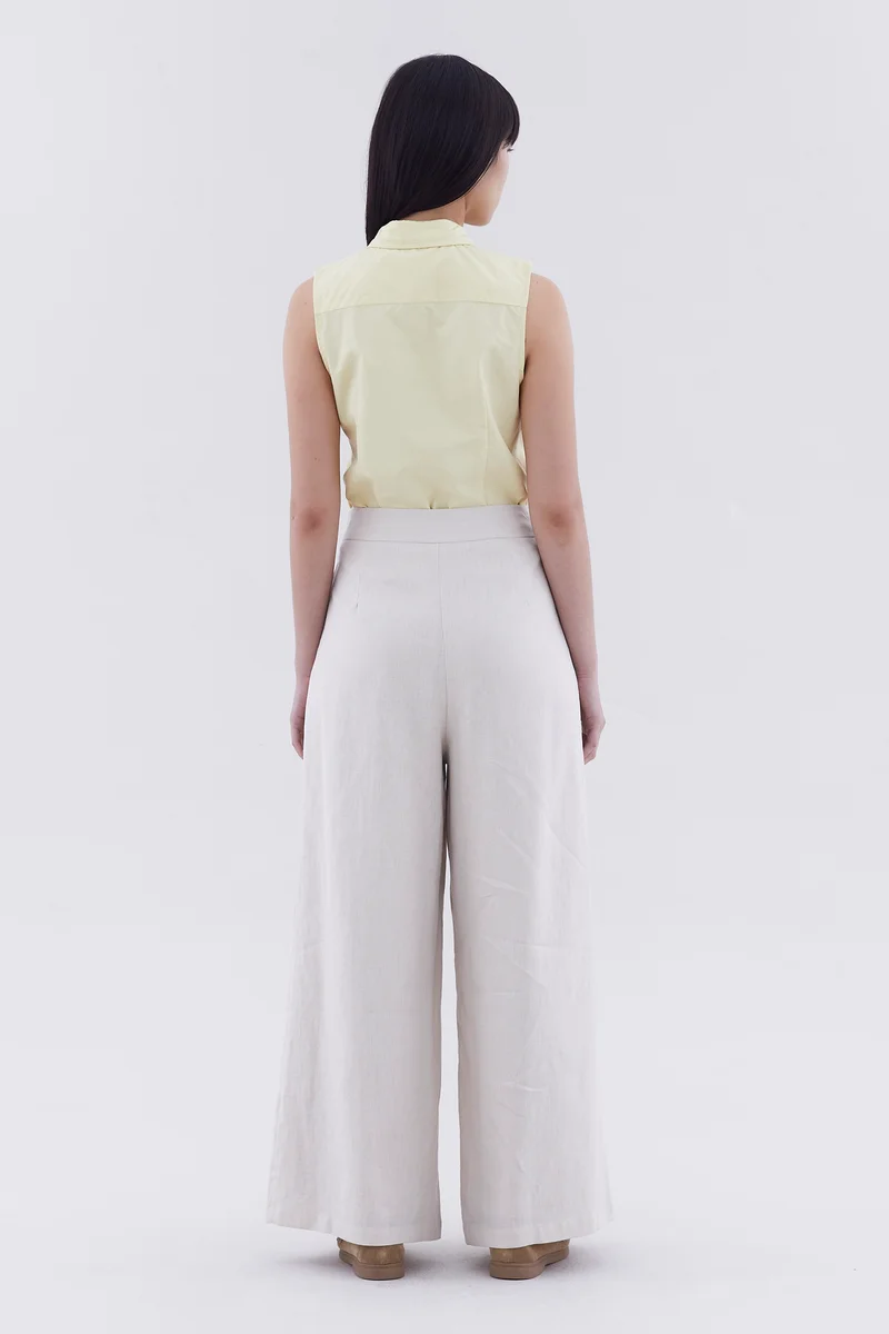 The Editor's Market Portia High-Rise Double Pleat Pants