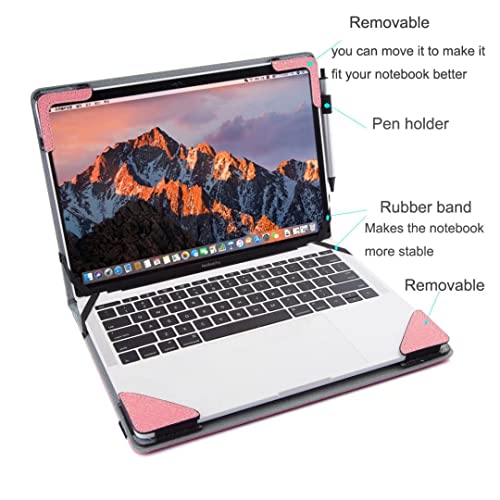 Berfea Stand Cover Case Compatible with Acer Spin 1 SP111,Chromebook 311 CB311 CP311 11.6 inch Laptop Protective Sleeve PU Leather Hard Case Shell - Image 4