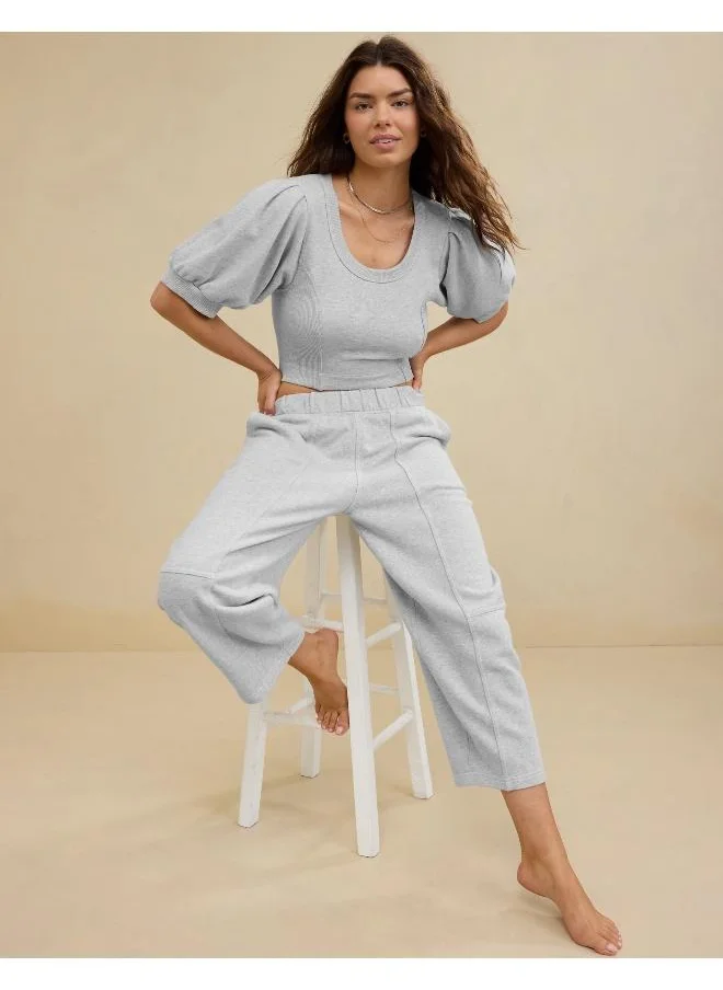 آري من امريكان ايجل Aerie Seams Right Barrel Leg Sweatpant