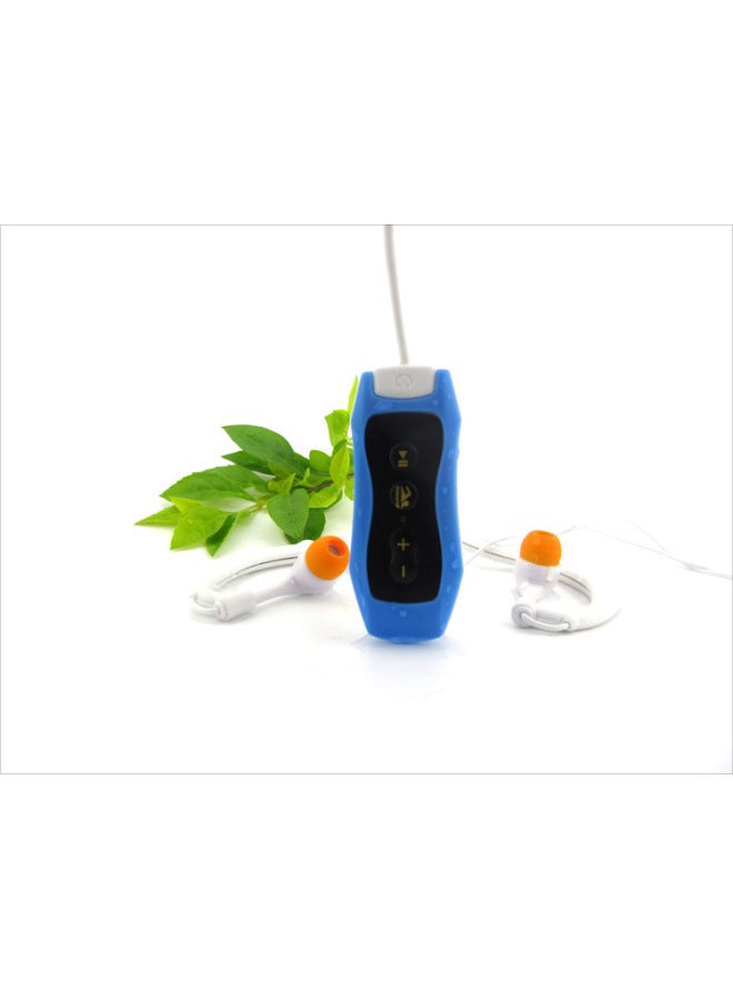 Waterproof Sport Running Mp3 Music Player Headset Swimming Diving Clip Mp3 Fmip68 Waterproof Digital Computer/mp3-Body Color:Blue-Memory Capacity:4GB  - Image 1