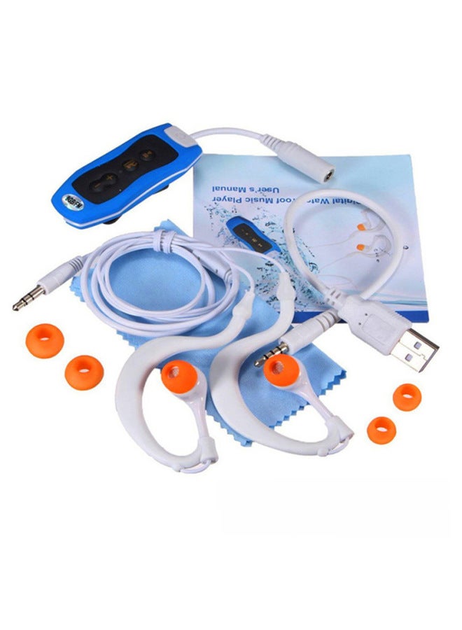Waterproof Sport Running Mp3 Music Player Headset Swimming Diving Clip Mp3 Fmip68 Waterproof Digital Computer/mp3-Body Color:Blue-Memory Capacity:4GB  - Image 4