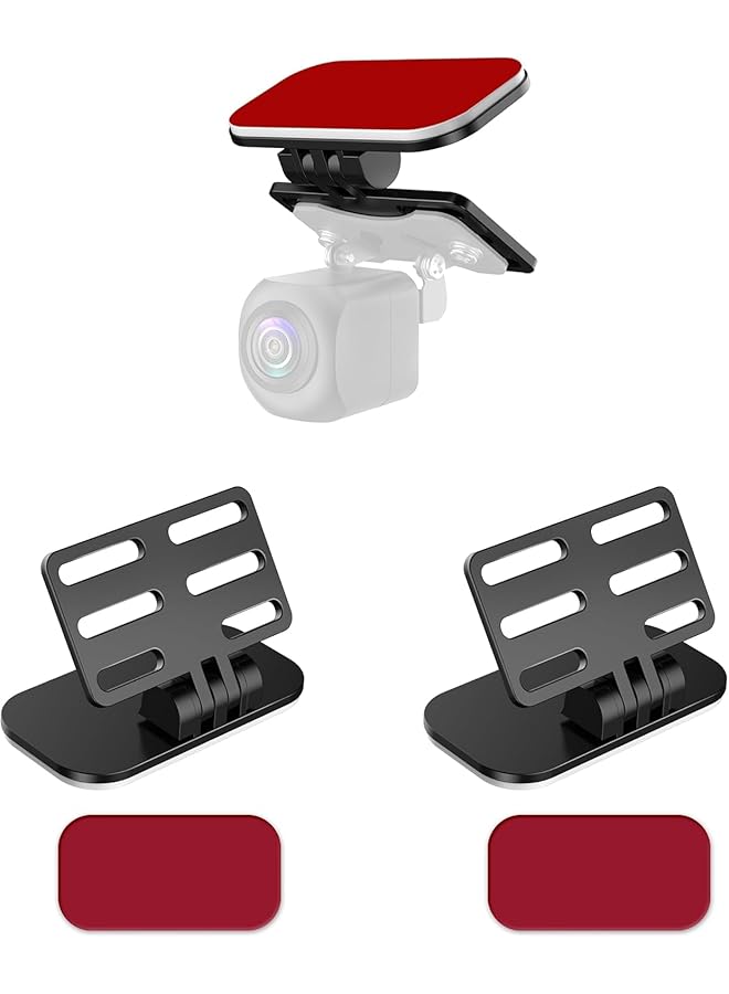 Universal Adhesive Backup Camera Mount (2Pcs) – Strong Sticky Rear Windshield Dash Cam Holder, Compatible With Reverse Camera, Rear View Camera, Mirror Mount For Vehicles, Cars, Trucks - Image 1