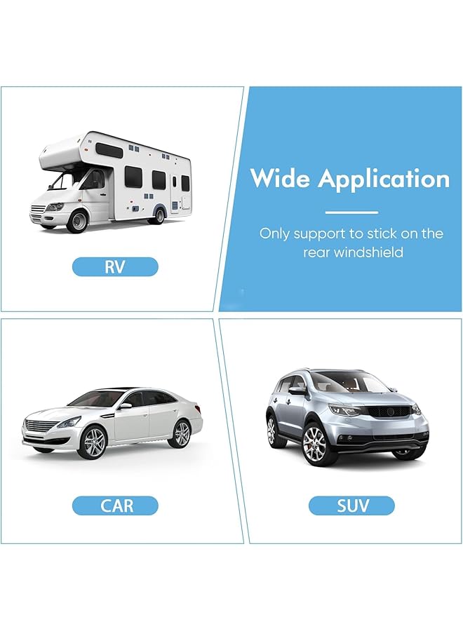 Universal Adhesive Backup Camera Mount (2Pcs) – Strong Sticky Rear Windshield Dash Cam Holder, Compatible With Reverse Camera, Rear View Camera, Mirror Mount For Vehicles, Cars, Trucks - Image 4