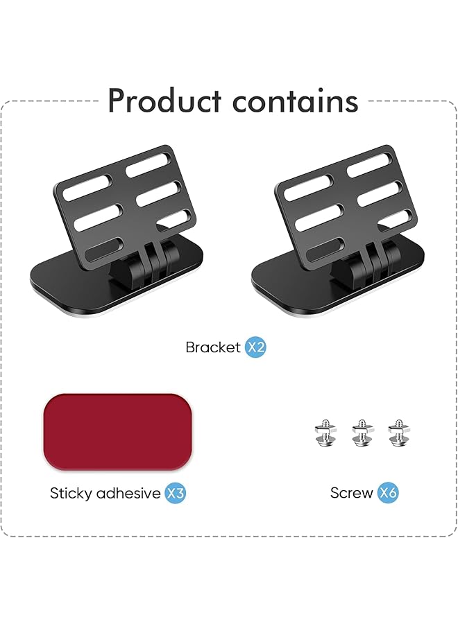 Universal Adhesive Backup Camera Mount (2Pcs) – Strong Sticky Rear Windshield Dash Cam Holder, Compatible With Reverse Camera, Rear View Camera, Mirror Mount For Vehicles, Cars, Trucks - Image 2