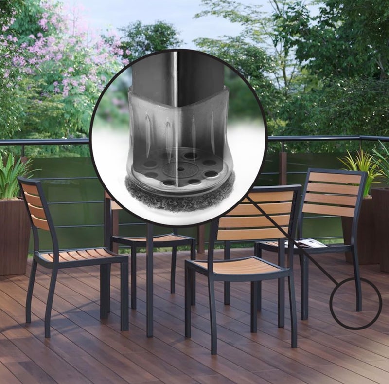 Slipstick وسادات أقدام أثاث بربري من Slipstick GorillaOutdoor مع جورب شفاف بأكمام (عبوة من 8 قطع) منزلقات أثاث خارجي للأرجل المستديرة والمربعة متوسطة الحجم - Image 3