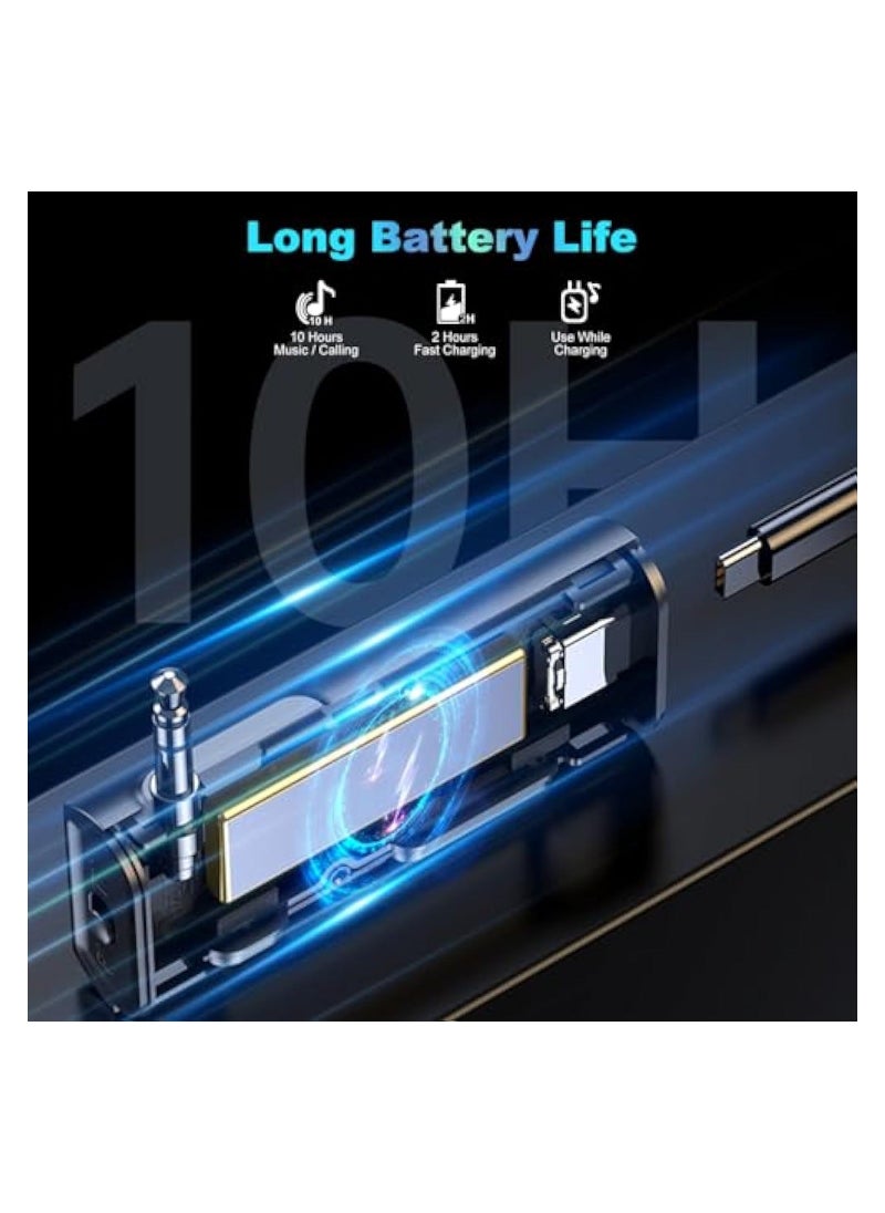Bluetooth Aux Adapter Compatible with Playstation Portal Remote Player, 5.1 Wireless Transmitter Receiver 3.5mm Bluetooth Device Car TV Home Stereo System Headphones Universal Bluetooth Connector