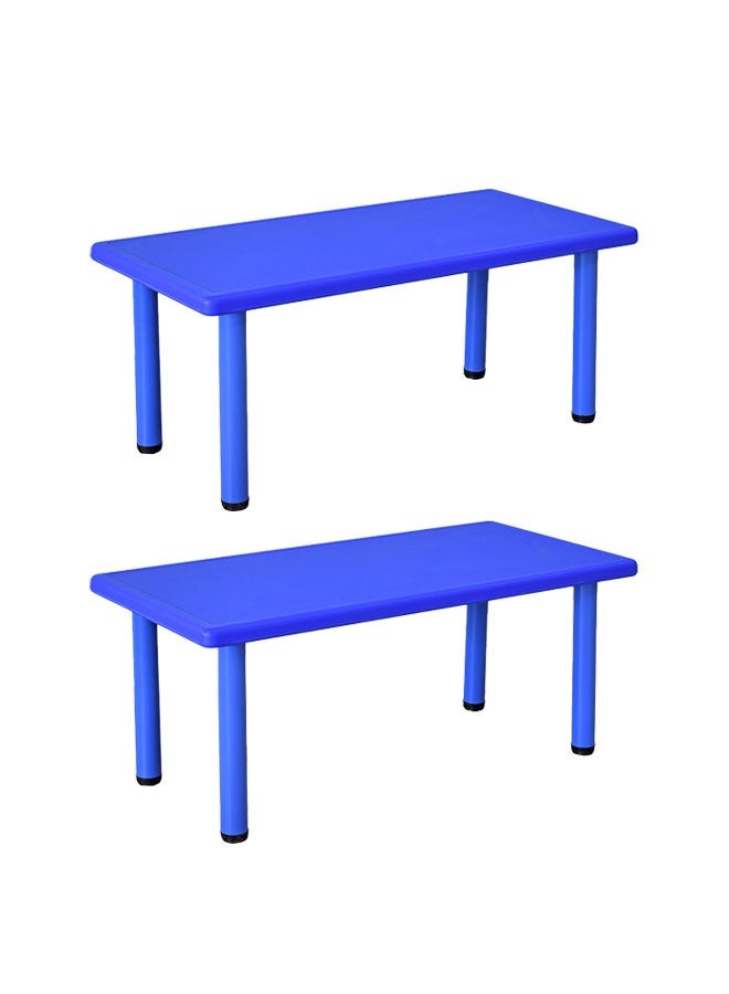 XIANGYU 2pcs Plastic Durable Child Kids Party Tables Kindergarten Furniture Kid Rectangular Table  - Image 1